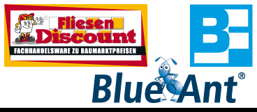 Logos Fliesen Discount, BF-Gruppe, Blue Ant